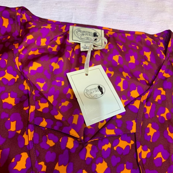 NWT Irving & Fine Silk Blouse size L - Picture 3 of 7